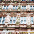 Close-up look at statues on Frederick Building